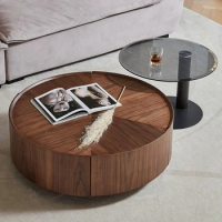 Removable Wooden Coffee Tables Living Room Corner Balcony Vintage Side Tables Drawers Multifunction Stolik Kawowy Furnitures