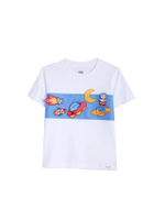 T-SHIRT สีขาว + แพด 6 ชิ้น สำหรับเด็กอายุ 8-9 ปี