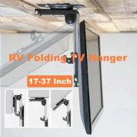 17-37 Inch RV Folding TV Hanger Car Monitor Ceiling Lift Stand Kitchen Dining Caravan Motorhome TV Holder RV Parts Accessories