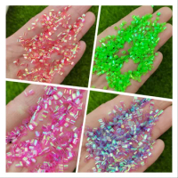 100g 2*3mm Bingsu Beads Jewelry Accessories Ornament DIY Making Colorful  Plastic Cylindrical Charms Fashion