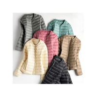 UNIQLO เสื้อโค้ทชั้นในน้ำหนักเบามากเสื้อโค้ทขนเป็ดสีขาวสำหรับเสื้อขนเป็ดผู้หญิงคอกลมแบบสั้นฤดูกลับมา