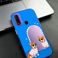 เคสโทรศัพท์, สำหรับ OPPO A31 2020 A8, กระจกคอร์กี้กึ่งตาหมากรุก, โปร่งใส, บางเฉียบ, ฝ้า, เคส