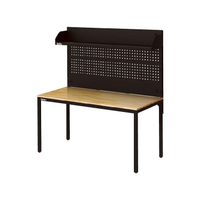 天鋼 tanko｜WE-58W4 多功能工作桌+棚板上架組 (黑) 寬150公分 原木工作桌