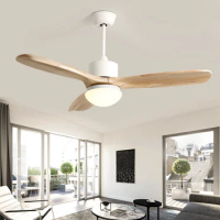 Wooden Ceiling Fans living room bedroom blade decorative led lights remote control With Light 42 52 Inch Blades ceiling fan Ven