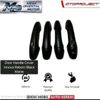 Otoproject - Door Handle Cover Mobil Innova Reborn - Cover Handle Pintu Samping Carbon Glossy untuk 