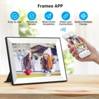 Frameo 32GB Digital Picture Frame 10.1 Inch Smart WiFi Digital Photo Frame with 1280x800 IPS HD Touch Screen with Wall Mountable