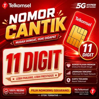 Nomor Cantik Simpati Kartu Perdana Cantik 11 Digit Kartu Perdana 5G 11 DIGIT NOMOR RANDOM