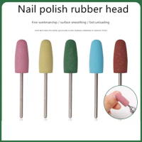 1pc Rubber Silicone Nail Drill Bit Nail Buffer Rotary Machine Manicure Accessories Buffer Polisher Grinder Cuticle Cutter Tool