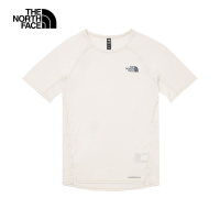 【The North Face 官方旗艦】北面男款白色吸濕排汗防曬舒適透氣休閒短袖T恤｜85YUTOB