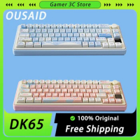 OUSAID DK65 Bluetooth Mechanical Keyboard Customize Wireless Gasket Three Mode Keyboard Aluminium RGB Light Gaming Accessories