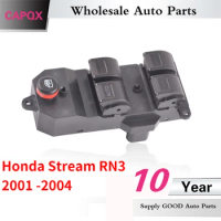 CAPQX For Honda Stream RN3 2001 2002 2003 2004 Front Left Master Window Control Switch Button 35750-SAE-P01