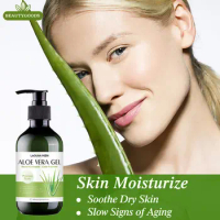 Aloe Vera Natural Facial Cream Moisturizing Anti-wrinkle Acne Treatment Gel Skin Repair Beauty 300ml