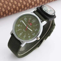 New Fashion Sport Watches For Men Boys Military Army Racing Force Military Officer Fabric Band Watch relogio masculino WOMAGE