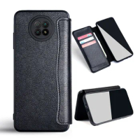 Case for Xiaomi Redmi Note 9T 9 Pro 9s Luxury Leather skin with 3 card slots inside TPU without magnet cover for Redmi note 9t