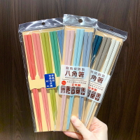 進口NITORI防霉抗菌耐高溫樹脂尖頭防滑竹質八角六角合金筷子