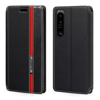 For Sony Xperia 1 IV Case Fashion Multicolor Magnetic Closure Flip Case Cover with Card Holder For Sony Xperia 1 IV SO-51C