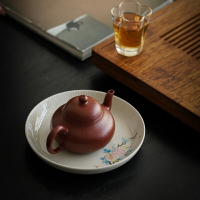 草木灰壺承干泡臺紫砂壺托底座茶承蓋碗底托果盤家用日式復古茶具
