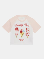 เสื้อยืดเด็กผู้หญิง อายุ 7-14 ปี J5GI06K8HM4 - สีชมพู