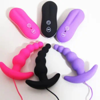 10 functions vibrating anal plug anal vibrator sex toy butt plug anal ball Drop shipping