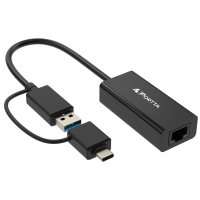PORTTA N3ADCG USB-A/C 轉 RJ45 2.5G 轉接器 785-3173 