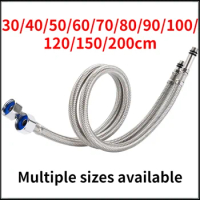 Bathroom Faucet Inlet Hose G½ Stainless Steel Hot ＆ Cold Hose Pipe Fittings Kitchen Faucet Outlet Hose Sink Fittings Water Pipe