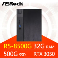 華擎系列【小迅雷劍】R5-8500G六核 RTX3050 小型電腦(32G/500G SSD)《Meet X600》
