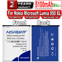 HSABAT 5100mAh BV-T4D phone battery for Nokia Microsoft Lumia 950 XL CityMan Lumia 940 XL RM-1116 RM