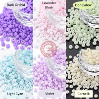 SEED BEADS MACARON COLOR 4MM MANIK MOTE PASIR 6/0 WARNA PASTEL DOFF