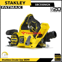 COD - Mesin Gergaji Baterai Cordless Brushless Circular Saw Sirkel 20V STANLEY SBC550M2K SBC 550
