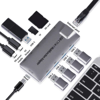 11 In 1 Usb Port Hub Type C Splitter For Macbook Pro 13 Air M1 M2 Adapter Laptop Computer Accessories Ipad Mac Mini Dock Station