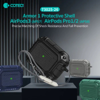 COTECi 2023 New For Airpods Pro 1/2 Airpods 3 Armored Protective Shell Apple Airpods Wireless Bluetooth Headphone Accessories