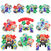 Super Mario Bros Aluminum Foil Balloons Toys Mario Luigi Yoshi Games Theme Birthday Party Decoration Balloons Kids Toys Gifts
