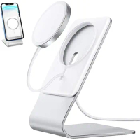 Charger Aluminum Desktop Phone Stand Holder Compatible with Apple MagSafe Charging for IPhone 13 12 11 Pro Max