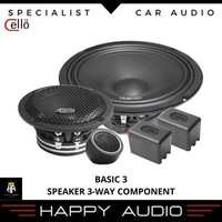 Cello Basic 3 - Speaker Component Split 3 Way - Midbass 6.5'' - Midrange - Tweeter