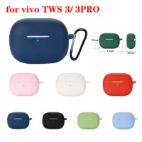 Silicone Case for vivo TWS 3/3PRO Case Full Edge Shockproof Protection Earphone Cover with Hook hearphone box for vivo TWS 3 PRO