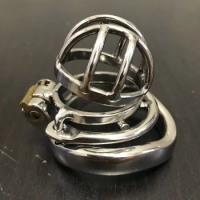 Stainless Steel Male Chastity Device Short Cage for Men Metal Locking Belt Urethral Chastity Chastity‬ Chastity Cage