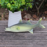 假鱸魚PU仿真金槍魚模型 仿真魚類裝飾品 攝影道具玩具