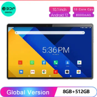 New 5G Pro 10.1 Inch Tablet Pc 8GB RAM 512GB ROM 2000x1200 Tablets 10 Core Google Play 4G LTE Phone Call Android 12 WiFi 8000mAh