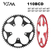 VXM 110BCD Chainring 36T-52T Bicycle Chainwheel for Shimano SRAM 5 Bolt Road Bike Narrow Wide Crank Bike Accessories