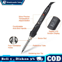 Solder Listrik 80 Watt Cepat Panas Digital LCD Screen+5 ujung besi solder 980S