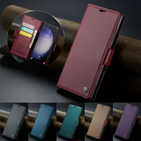 CaseMe Flip Leather Phone Case For Samsung Galaxy S23 Ultra S22 S21 Plus S20 FE A54 A14 A23 A34 A24 A32 Magnetic Cove 50Pcs/Lot