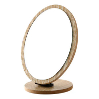 【zozo】2入 橢圓木質化妝鏡-橢圓(桌上化妝鏡/木頭化妝鏡/化妝鏡子/梳妝鏡/鏡子)