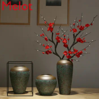Chinese Ceramic Vase Ornaments Modern Creative Living Room Flower Arrangement Vase Ornaments Flower Vase Home Decoration