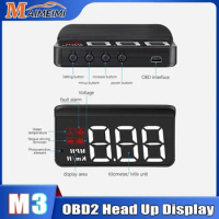HD M3 Auto HUD OBD2 Head Up Display Projection on Glass Car Speed Windshield Projector Speedometer Alarm Electronic Accessories
