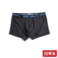 【EDWIN】男裝 寬鬆舒適純棉四角褲 / 單件(黑色)