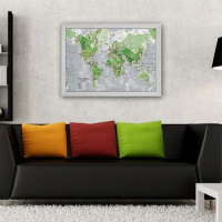 Luminous Map of World Poster Wall Stickers Art Decor Living Room Home Decoration Creative Wallpap School Supplies 60X86CM