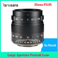 7artisans 35mm F0.95 Camera Lens Large Aperture For Sony ZVE10 For Fuji XS20XT5 APS-C MF Lens For Nikon Z Z5Z9 Mirrorless Camera