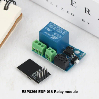 Modul Geganti WiFi, ESP-01S, ESP8266, Julat Voltan Kerja 3.3V dan 5V, Julat Amaran 10A, Sesuai untuk