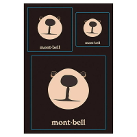 ├登山樂┤日本 mont-bell Sticker Monta Bear蒙塔熊貼紙 # 1124929BK