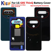 For LG G8S LMG810 LM-G810 LMG810EAW Battery Back Cover Rear Door For LG G8s ThinQ with Camera Lens and touch ID Back Housing